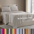 Ultra-Soft Extra Deep Pocket Full Sheets Set, 4 Piece, Fits 18"-24" Mattress, Breathable & Extra Soft Bed Sheets, Linen - Premium Ultra-Soft Pillowcase Pair for Sleeping - Default Title