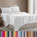 Breathable Luxury Set, Hotel Style Deep Pocket 4 Piece Bed , Luxury Soft Microfiber Sheet Sets, White - Luxury Bed Sheet Set with Deep Pockets - Default Title
