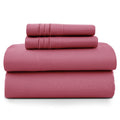 Cooling Sateen Size Sheet Set, 4-Piece Plain Soft Microfiber – Deep Pocket Bed Sheets, Includes 1 Fitted Sheet, 1 Flat Sheet, 2 Pill... - Luxury Bed Sheet Set with Deep Pockets - Default Title