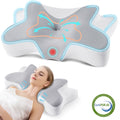 Decorative Plump Memory Foam Pillow for Neck Pain Relief Cervical Sleepers Standard/Queen Gray - Ergonomic Memory Foam Pillow for Neck Pain Support - Default Title