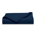Wrinkle-Resistant 300 Thread Count Easy Care Blue Cove Cotton Blend Percale Flat Bed Sheet, King - Luxury Bed Sheet Set with Deep Pockets - Default Title