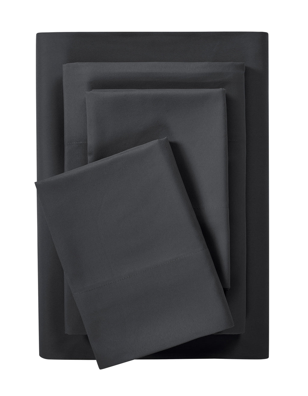 Ultra-Soft Microfiber Bed Sheet Set, Queen, Rich Black, 4 Piece - Cooling Hotel Quality Bedding Sheets and Pillowcases - Default Title