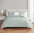 Luxurious Quilted Mint 10 Piece Bed in a Bag Comforter Set with Sheets, Queen - All-Season Down Alternative Comforter Insert - Default Title