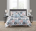 All-Season Reversible Marble Diamond 8-Piece Bed in a Bag Bedding Set, Twin/Twin XL - Luxurious Quilted Duvet Cover Set - Default Title