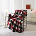 Super Soft Flannel Cozy Plush Throw Blanket, Red Plaid 50" x 60" All Ages - Super Soft Reversible Sherpa Flannel Blanket - Default Title