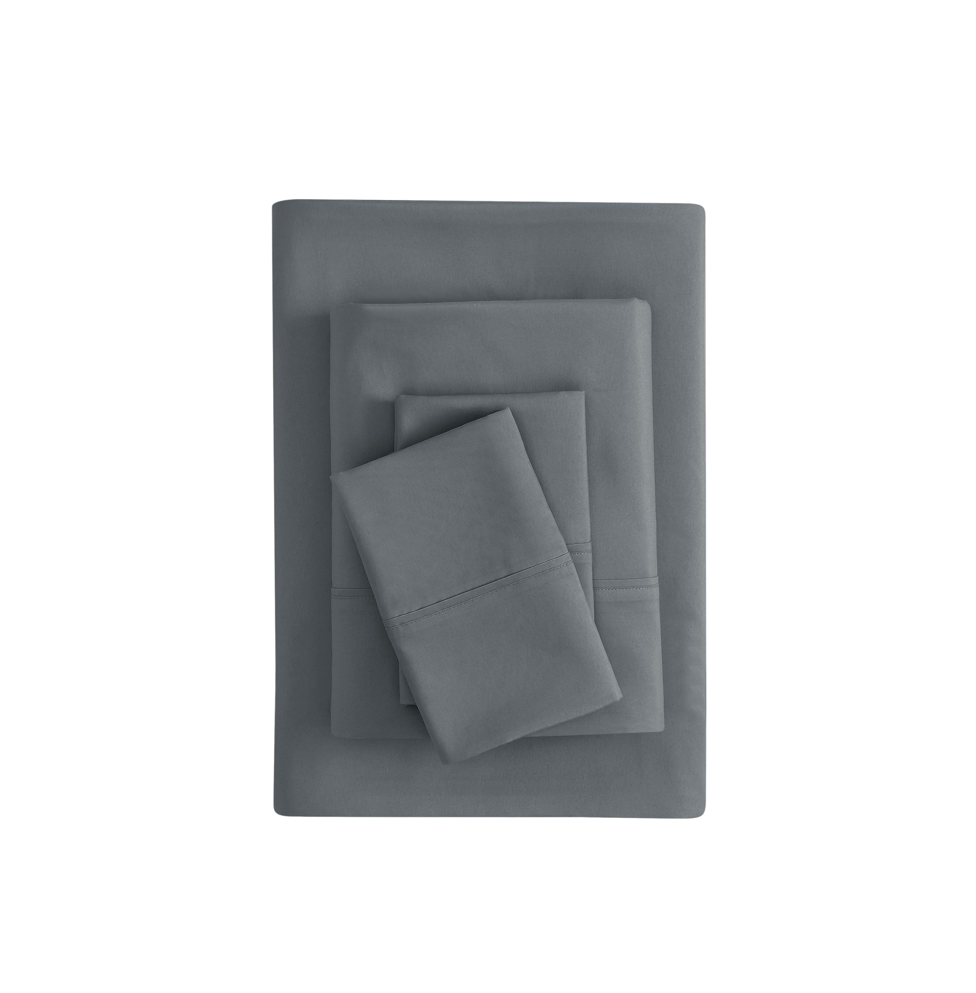 Wrinkle-Resistant Super Soft Brushed Microfiber Bed Sheet Set, Soothing Gray, Queen, 4 Piece - Luxury Bed Sheet Set with Deep Pockets - Default Title