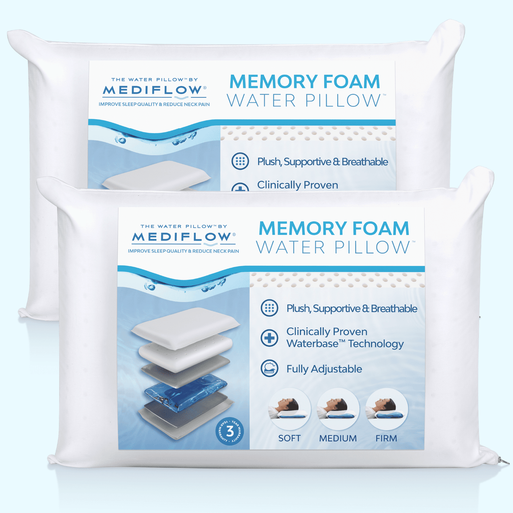 Orthopedic Support Memory Foam Water Pillow - Adjustable Pillow for Neck Pain Relief, Pillow for Side, Back, and Stomach Sleepers, The O... - Hotel Quality Plush Sleeping Pillows - Default Title