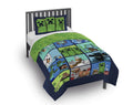 Luxurious Quilted Kids 2 Piece Green Reversible Comforter and Pillowcase Bedding Set, Twin/Full - All-Season Down Alternative Comforter Insert - Default Title