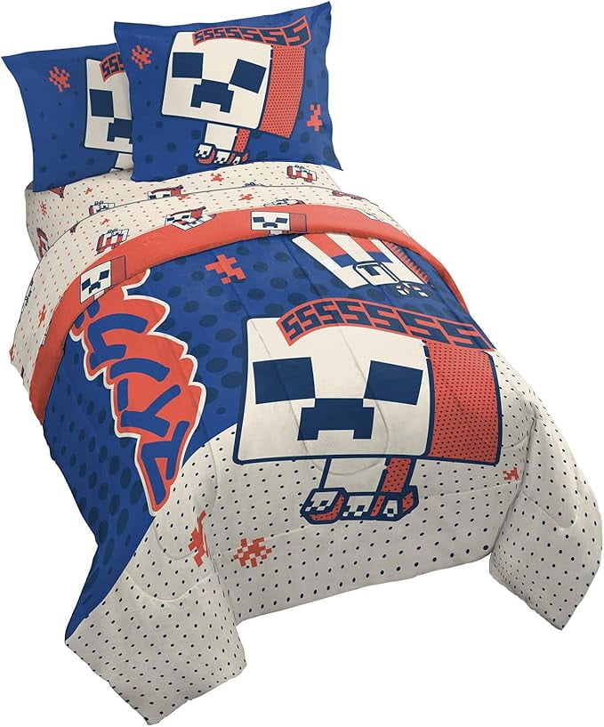 All-Season 7 Piece Full Size Comforter Set with Shams - Kids & Teens Gaming Bedding - Hypoallergenic Ultra-Fluffy Quilt for Winter - Default Title
