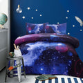 All-Season Galaxy Bedding Sets Outer Space Comforter 3D Printed Space Quilt Set Full Size for Kids Blue - Cloud-Like Soft Lightweight Bed Comforter - Default Title