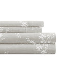 Cooling Sateen 3 Piece Pattern Microfiber Bed Sheets Set, Distressed Willow Light Gray, Twin - Luxury Bed Sheet Set with Deep Pockets - Default Title