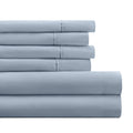 Breathable Luxury Queen, Light Blue Solid Microfiber 6 Piece Bed Sheet Set - Breathable Egyptian Cotton Flat & Fitted Sheets - Default Title