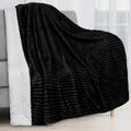 Reversible Sherpa Reversible Sherpa Fleece Throw Blanket Black, Plush Flannel Throw, Ultra Soft Warm Ribbed Microfiber Blanket for Sofa... - Super Soft Reversible Sherpa Flannel Blanket - Default Title
