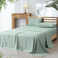 Premium Egyptian Cotton Bamboo Bed Sheet Sets, 4 Pieces King Silky Soft Bedding Sheets, 1800 Thread Count 16 Inch Deep Pockets, Sage Green - Luxury Bed Sheet Set with Deep Pockets - Default Title