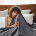 Reversible Sherpa Fleece Throw Blanket, Fuzzy Soft Lightweight Blankets for Bed, Sofa, Suitable for All Season, Grey, 50x60 inches - Cozy Fleece Throw Blanket for Couch & Bed - Default Title