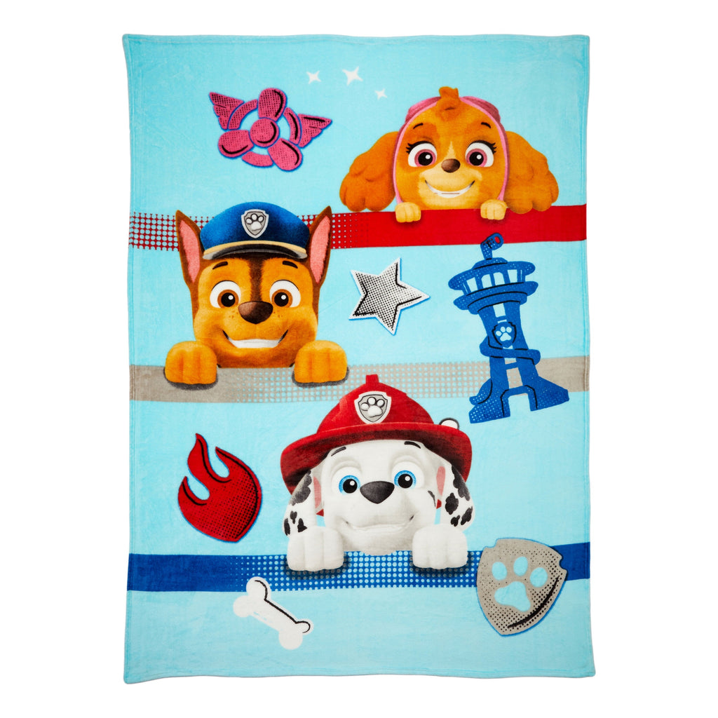 Cozy Fleece Kids Blue Print Fleece Bed Blanket, Twin/Full - Lightweight Plush Warm Blanket for All Seasons - Default Title