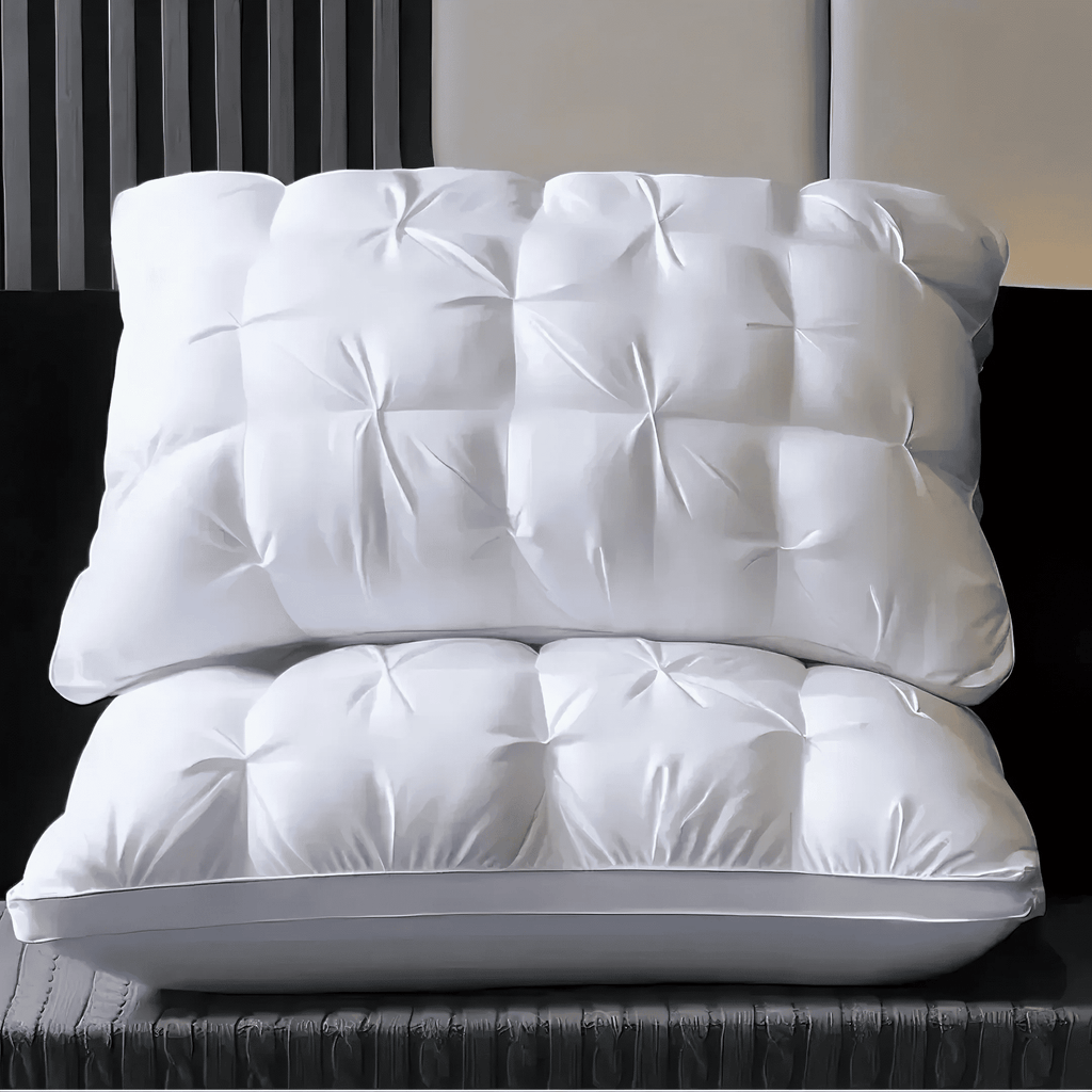 Fluffy Shredded Queen Size Bed Pillows Set of 2, Hotel Quality, Down Alternative Gusseted Bed Pillows for Side, Back, or Stomach Slee... - Orthopedic Shredded Foam Bed Pillow Set - Default Title