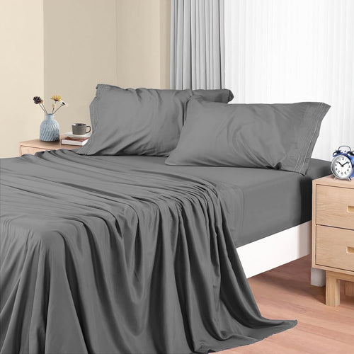 Breathable Luxury Size, Microfiber Cooling , Breathable & Hypoallergenic 4 Pieces Luxury Soft Sheet Set, Mattress Fitted up... - Cooling Hotel Quality Bedding Sheets and Pillowcases - Default Title