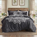Fluffy Down Alternative Queen Comforter Set, Bedding Comforter Set Queen Size W/ Side Pockets, Black, 9 Pieces - All-Season Down Alternative Comforter Insert - Default Title