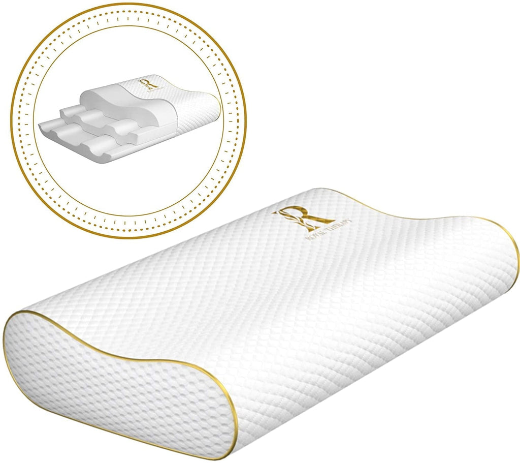 Hotel Collection Queen Memory Foam Pillow + Extra Pillowcase, Bed Pillow for Neck & Shoulders for Adult - Hotel Quality Plush Sleeping Pillows - Default Title