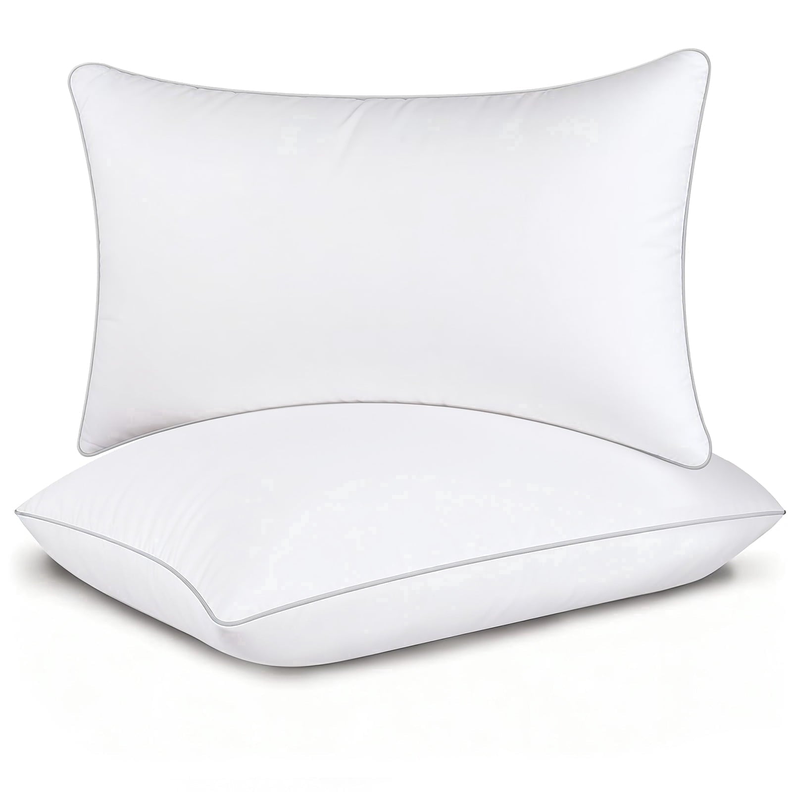Fluffy Shredded Pillows Queen Size Set of 2, Bed Pillows for Side and Back Sleepers, Soft Down Alternative Pillows, Hotel Quality and... - Decorative Throw Pillow Cushion for Sofa & Bed - Default Title