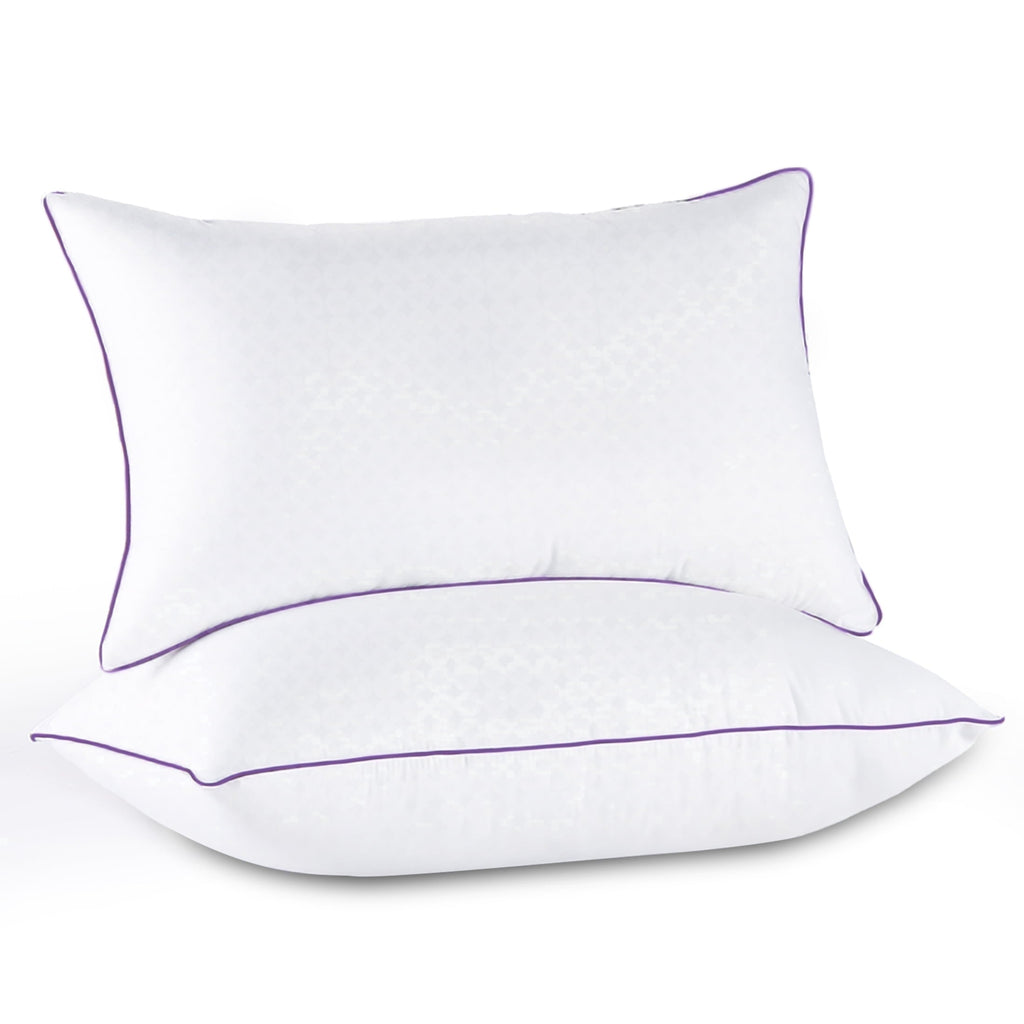 Ergonomic Memory Foam Pillows Standard Size Set of 2, Hotel Down Alternative Sleeping Bed Pillows for Side Back Stomach Sleepers - Orthopedic Shredded Foam Bed Pillow Set - Default Title