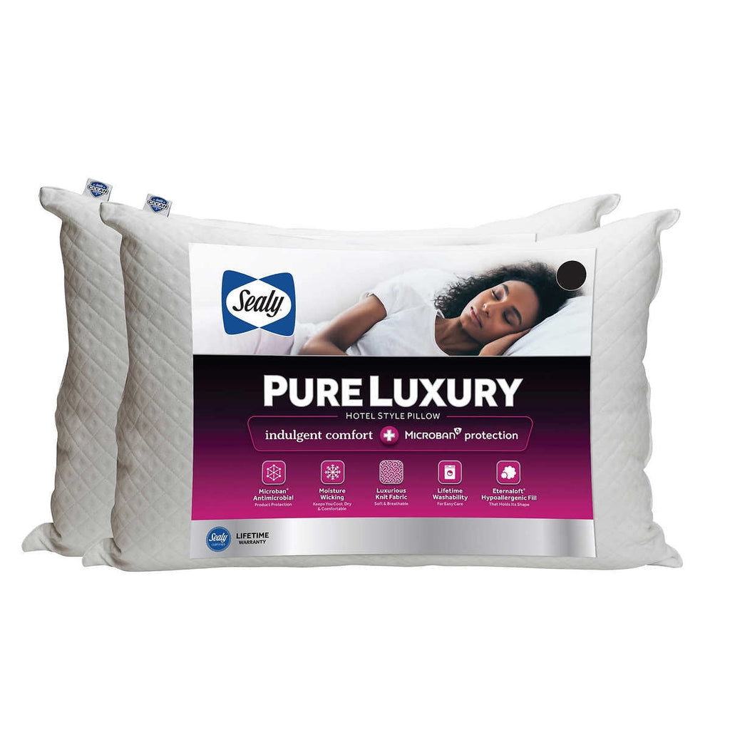 Ergonomic Memory Foam Pure Luxury Queen Eternaloft Bed Pillows - Hypoallergenic, Machine Washable (2 Count) - Decorative Throw Pillow Cushion for Sofa & Bed - Default Title