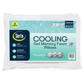 Fluffy Shredded Cooling Gel Memory Foam Bed Pillow, Set of 2 - Decorative Throw Pillow Cushion for Sofa & Bed - Default Title