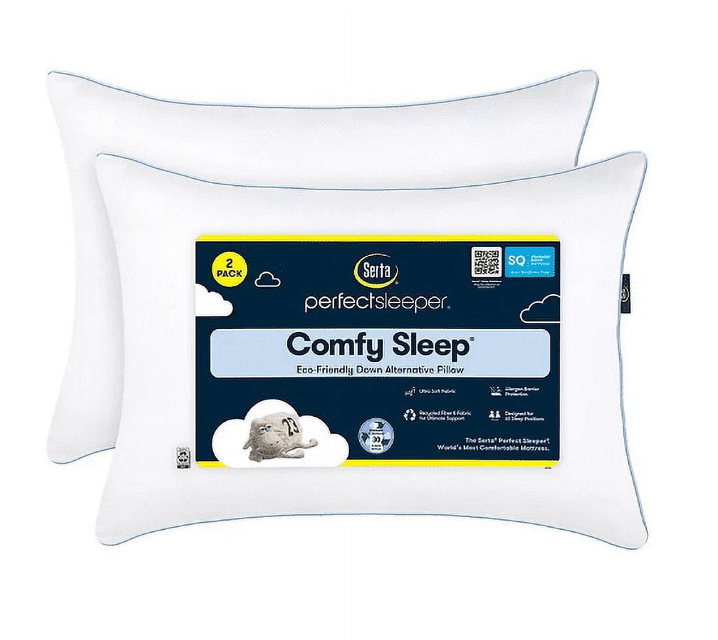 Fluffy Shredded Queen Microfiber Polyester Bed Pillows Hypoallergenic (2 Count) - Orthopedic Shredded Foam Bed Pillow Set - Default Title