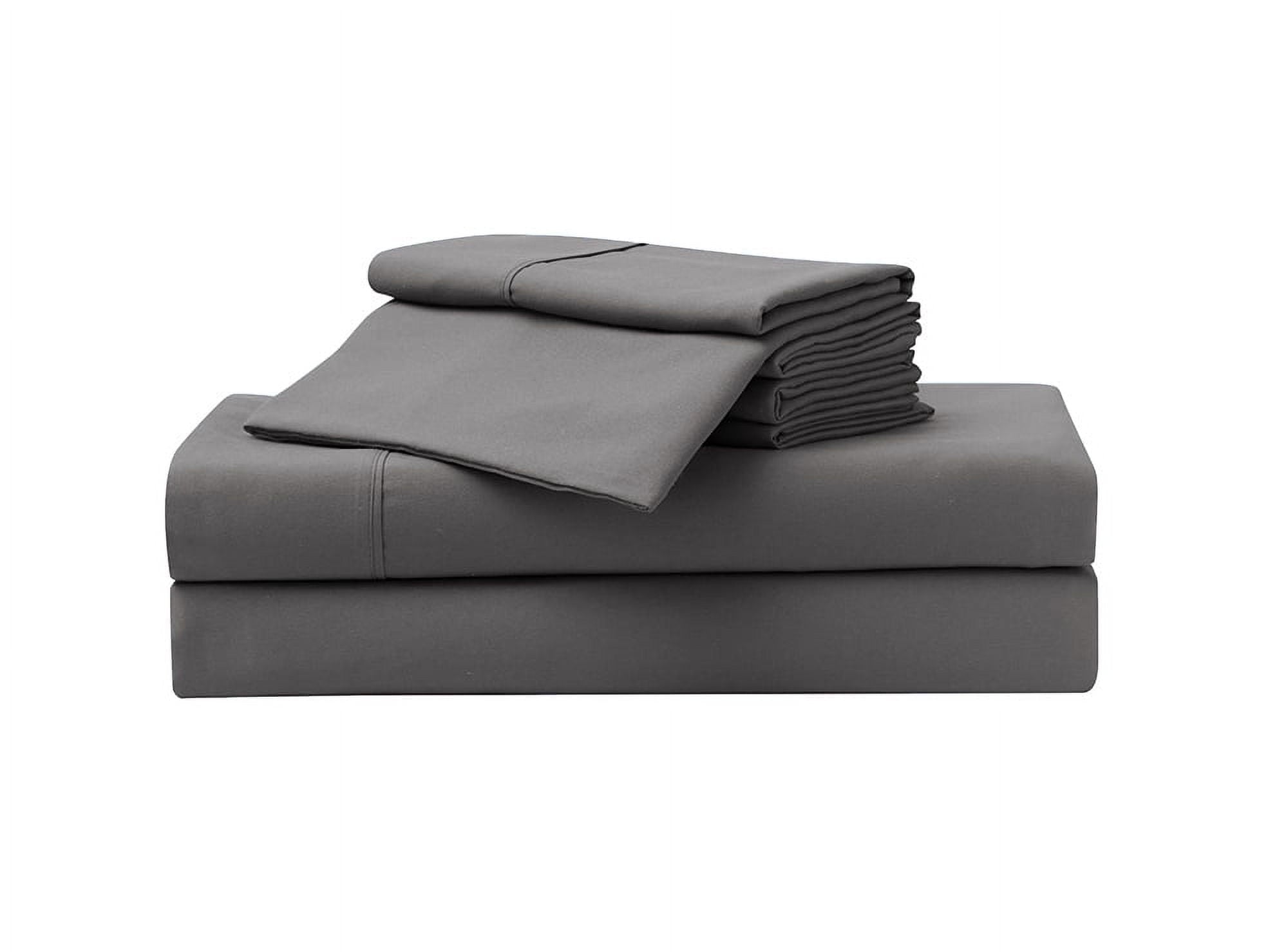 Cooling Sateen So Soft 3-Piece Dark Gray Sheet Set, Twin - Premium Ultra-Soft Pillowcase Pair for Sleeping - Default Title