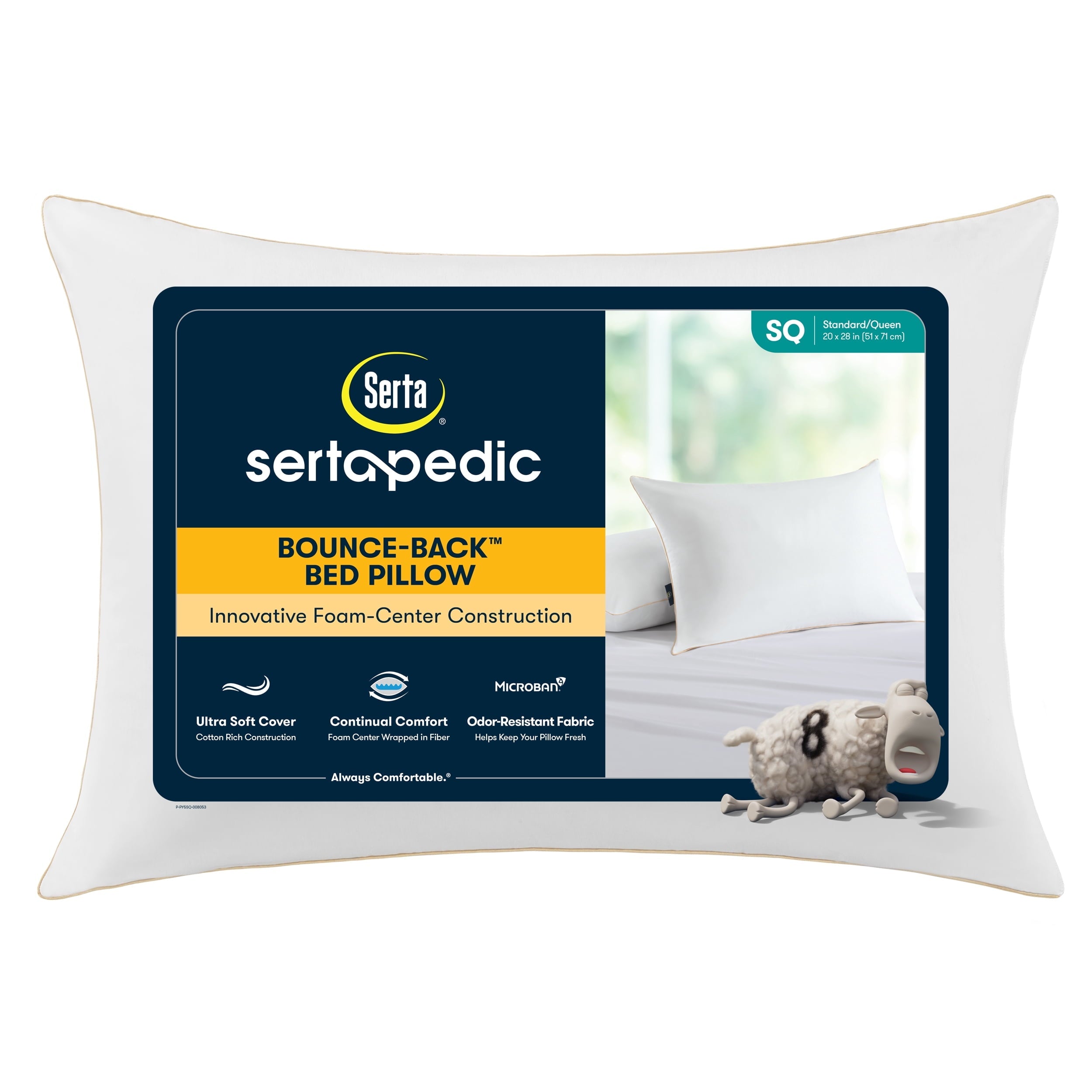Hotel Collection pedic Bounce Back Standard/Queen Bed Pillow, Hypoallergenic Fill - Decorative Throw Pillow Cushion for Sofa & Bed - Default Title