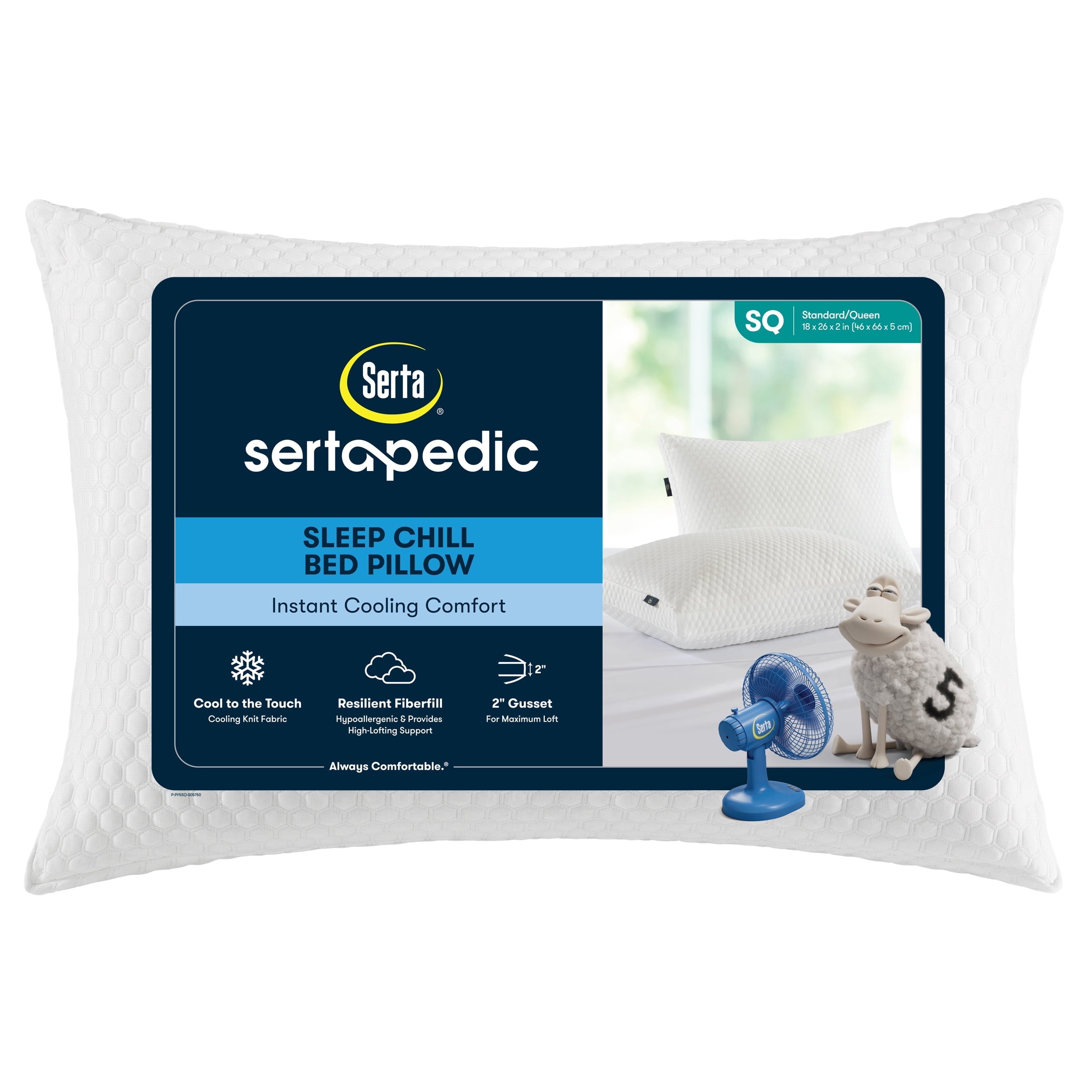 Ergonomic Memory Foam Sleep Chill Standard/Queen Bed Pillow, Hypoallergenic Fill - Hotel Quality Plush Sleeping Pillows - Default Title