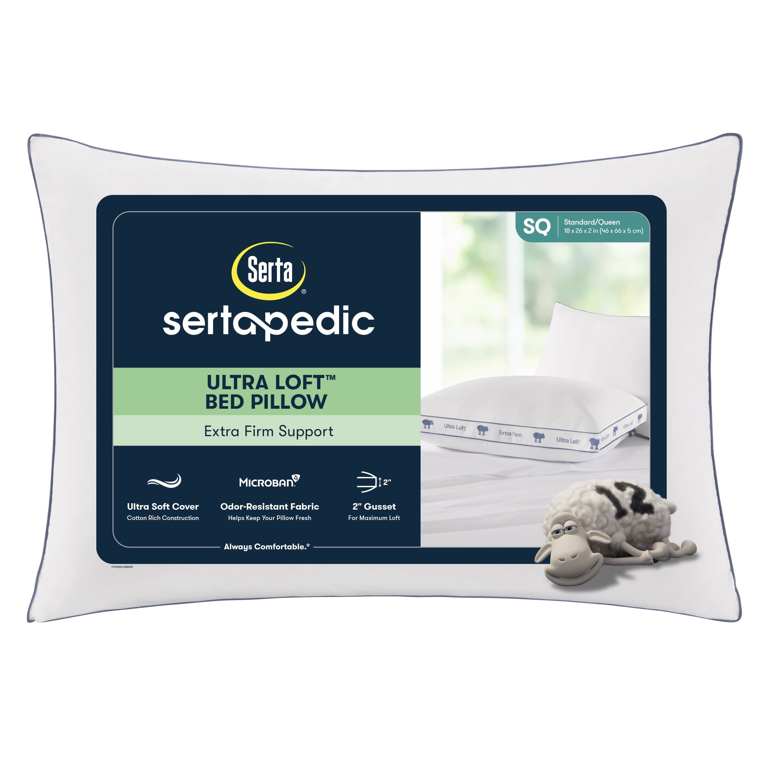Hotel Collection Ultra Loft Standard/Queen Bed Pillow, Extra Firm Support - Decorative Throw Pillow Cushion for Sofa & Bed - Default Title