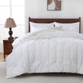 All-Season 7 Pieces Pinch-Pleated Comforter Set, White Queen Size - Cloud-Like Soft Lightweight Bed Comforter - Default Title