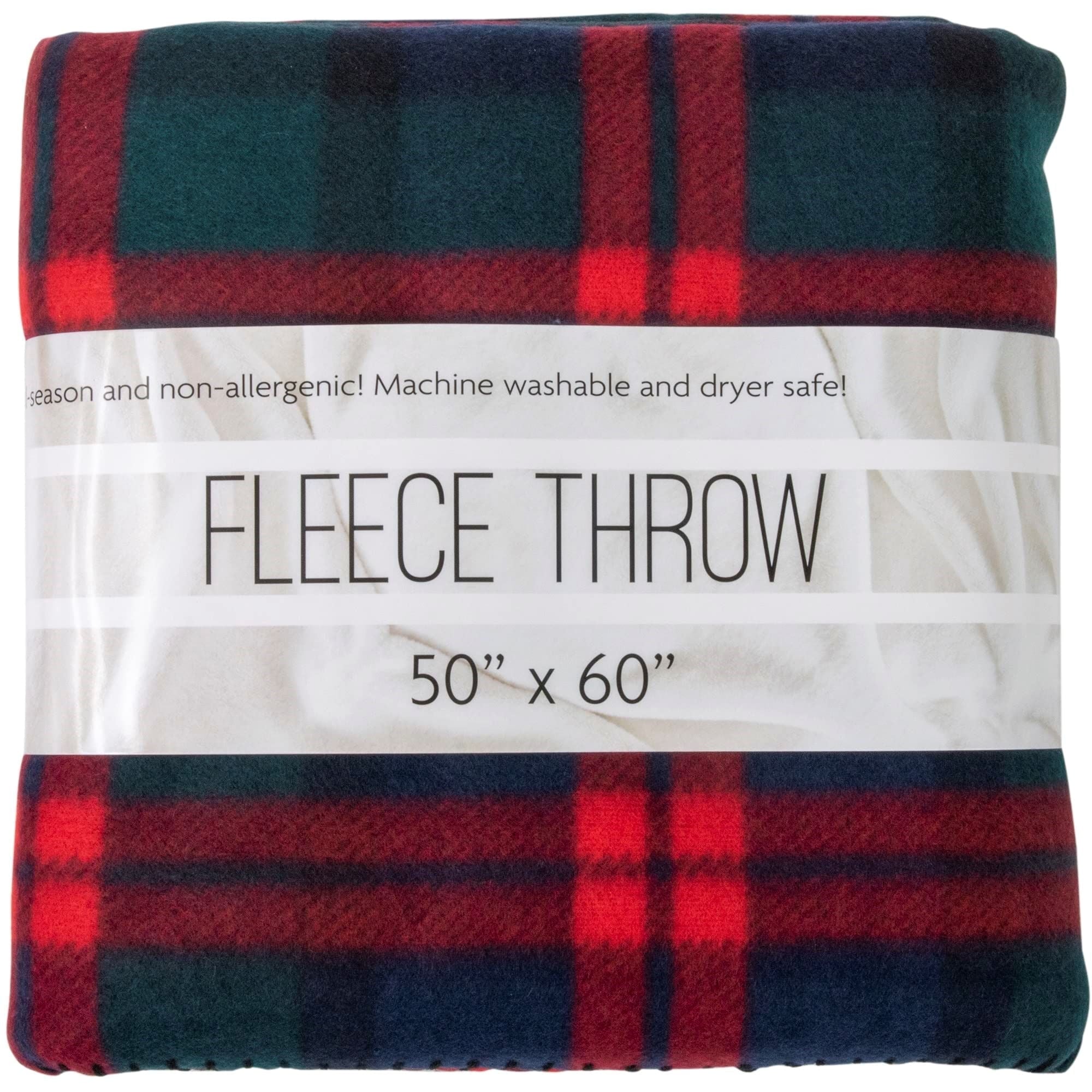 Reversible Sherpa Single Plaid Color 60"L x 50"W Fleece Throw Blanket for Fall, Winter, Spring, Summer, Men, Women, Children & Pets in ... - Luxury Knitted Decorative Throw Blanket with Fringes - Default Title