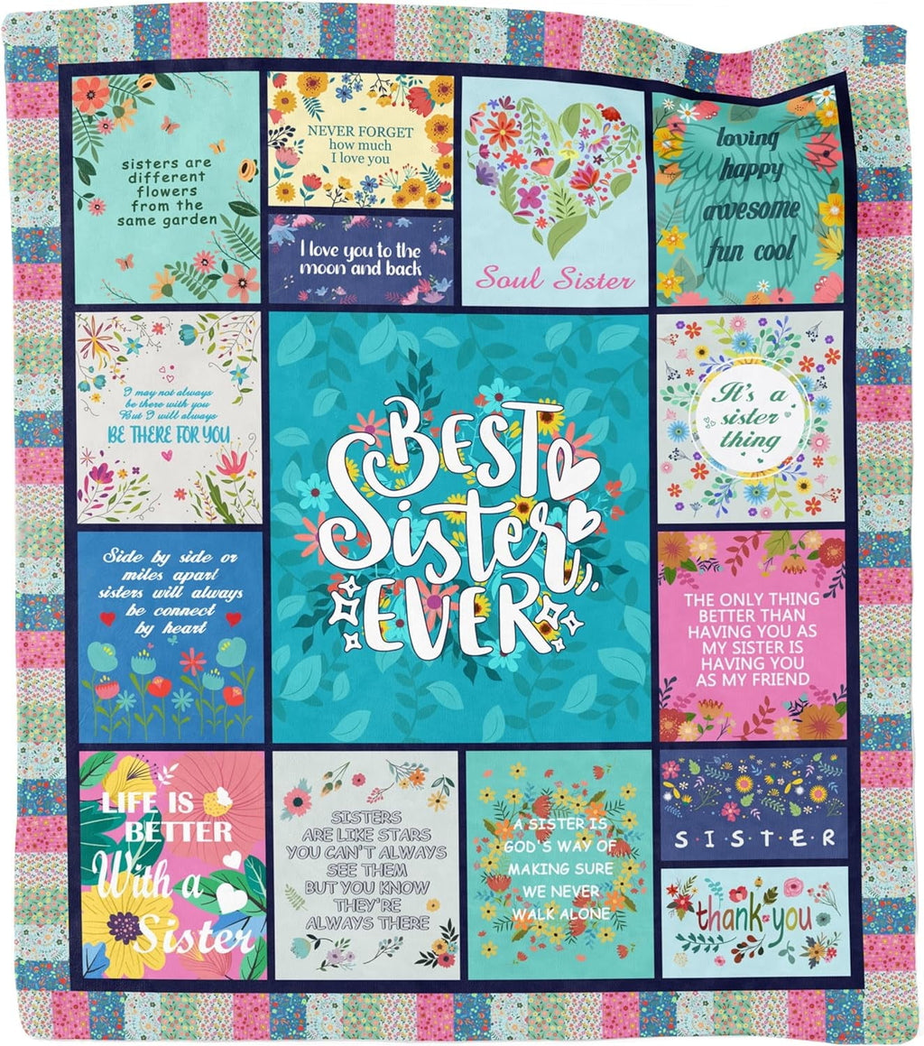 Super Soft Flannel Sister Gifts Blanket for Birthday, Mother's Day, Christmas - Big Sister Gift Ideas - Lightweight Plush Warm Blanket for All Seasons - Default Title