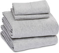 Ultra-Soft Jersey Knit Full Size Sheets 4pc|100% T-Shirt Cotton Blend Super Soft Breathable Jersey Sheets Full Size Bed, Stretch... - Luxury Bed Sheet Set with Deep Pockets - Default Title