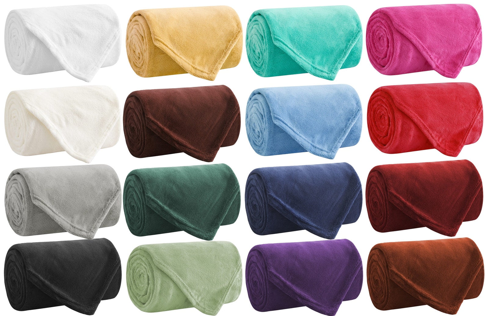 Super Soft Flannel Soft Throw Blankets - Multipurpose - Throw, Twin, Full, Queen, King - 17 DIFFERENT Colors! - Lightweight Plush Warm Blanket for All Seasons - Default Title