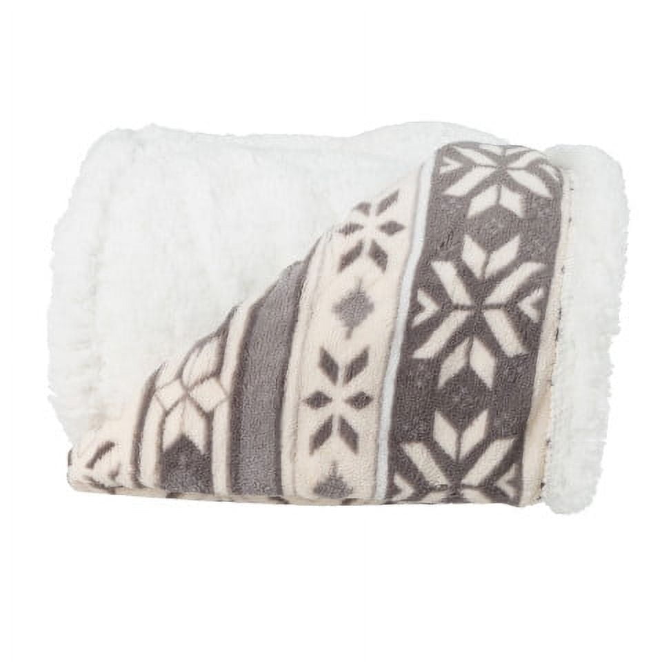 Cozy Fleece 50x60-Inch Machine Washable Fleece Blanket with Snowflakes - Lightweight Plush Warm Blanket for All Seasons - Default Title
