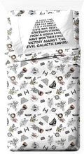 Cooling Sateen T-Shirt Comic 3 Piece Twin Size Bed Sheets Set - Disney Space Theme Bedding - Luxury Bed Sheet Set with Deep Pockets - Default Title