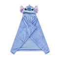Cozy Fleece Stitch Kids Hooded Silk Touch Throw Blanket, Polyester Faux Fur, Blue, 54" x 40" - Cozy Fleece Throw Blanket for Couch & Bed - Default Title