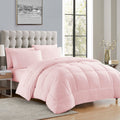 Luxurious Quilted Supreme 7 Piece Bed-In-A-Bag All Season Solid Comforter & Sheet Set, Full, Pale Pink - Luxurious Quilted Duvet Cover Set - Default Title