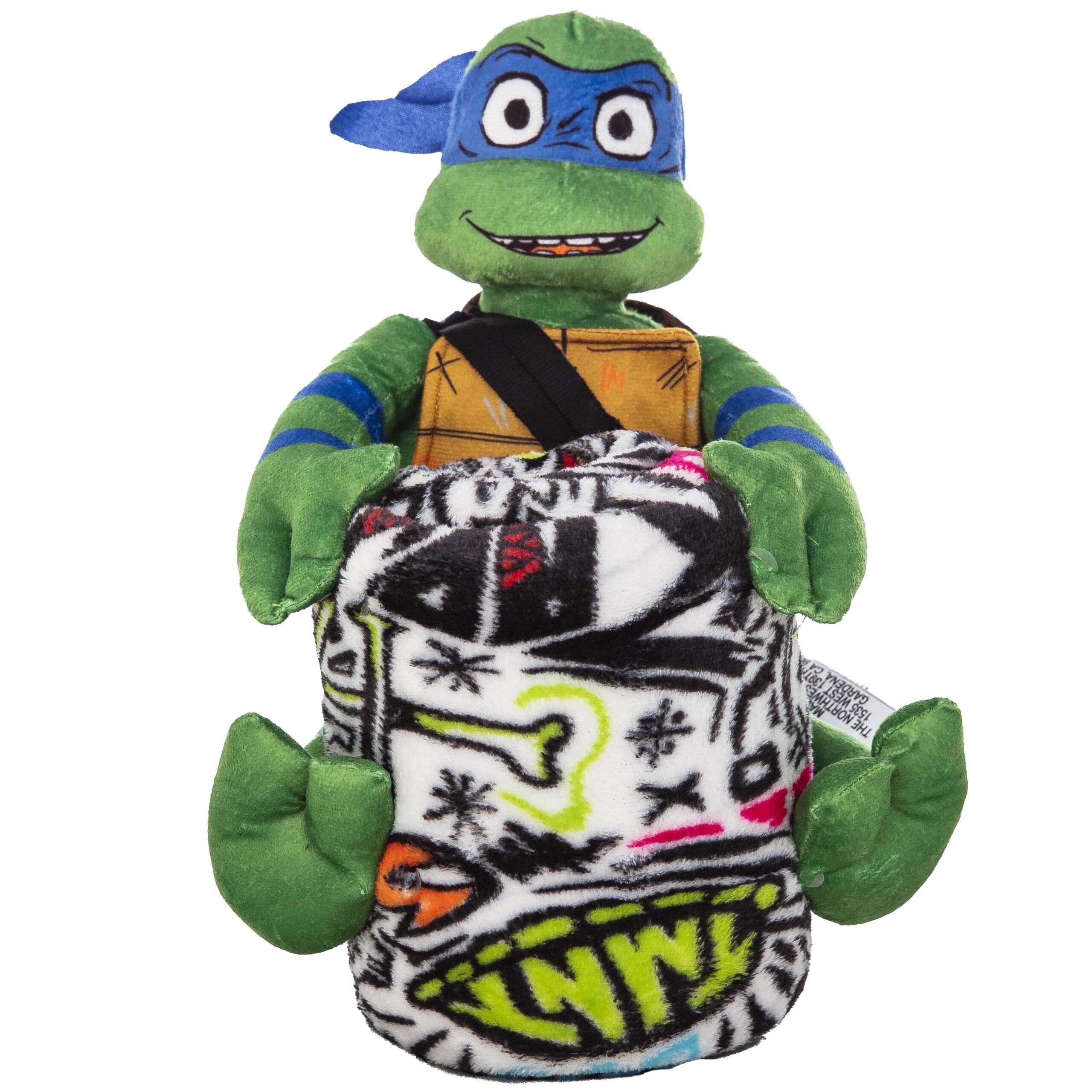 Cozy Fleece Teenage Mutant Tutles Sketched Out Kids Silk Touch Throw Blanket with Plush Hugger – Ultra Soft Plush Character Pillo... - Cozy Fleece Throw Blanket for Couch & Bed - Default Title