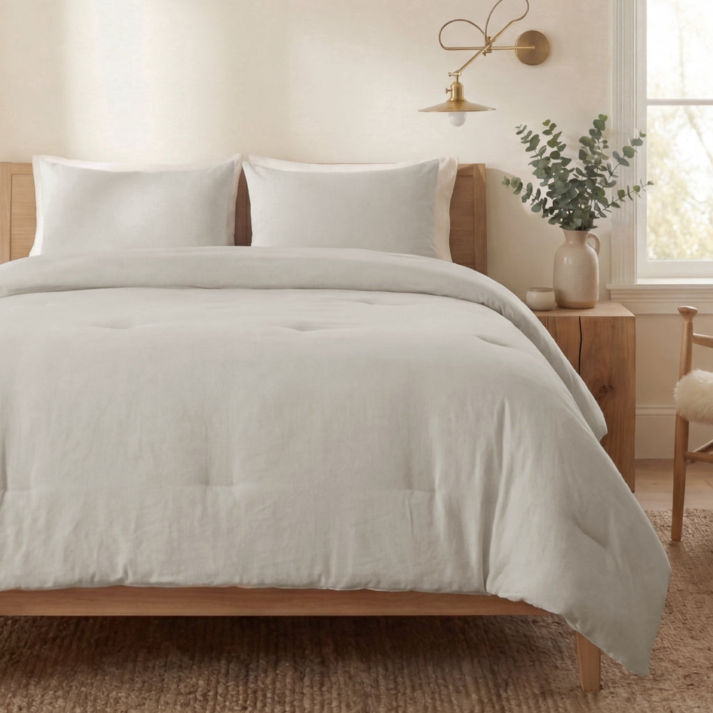 All-Season 3 Pieces Queen Comforter Bedding Set, Beige Bed Comforter Set for All Seasons, 1 Lightweight Prewashed Comforter and ... - Hypoallergenic Ultra-Fluffy Quilt for Winter - Default Title