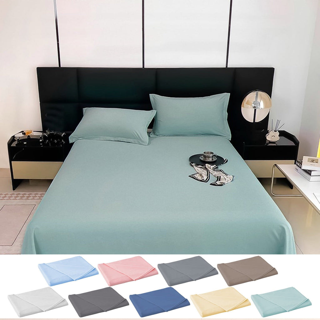 Ultra-Soft Under $5 Clearance! InsCrazy Bed Sheet, 100% Cotton Household Solid Color, Soft and breathable Bed Sheet Piece 66 x 96" - Breathable Egyptian Cotton Flat & Fitted Sheets - Default Title