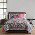 Fluffy Down Alternative Casa Real 5-Piece Coral Damask Reversible Comforter Set, King, Adult, Unisex - Cloud-Like Soft Lightweight Bed Comforter - Default Title