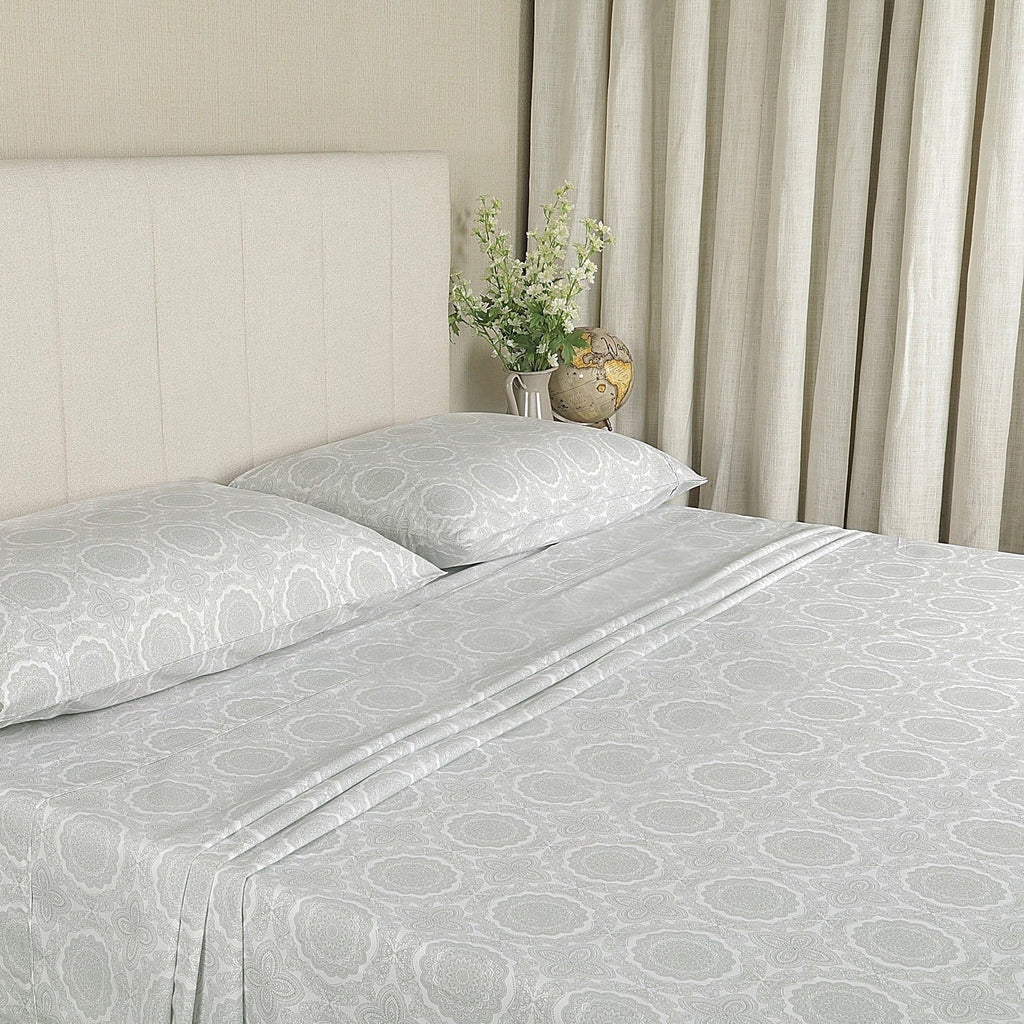 Breathable Luxury 100% Cotton Queen Sheets Set, 4 Piece Bed Sheets Set with HeiQ Fresh, Percale Weave, Hotel Luxury, Ultra Soft Sheets ... - Luxury Bed Sheet Set with Deep Pockets - Default Title