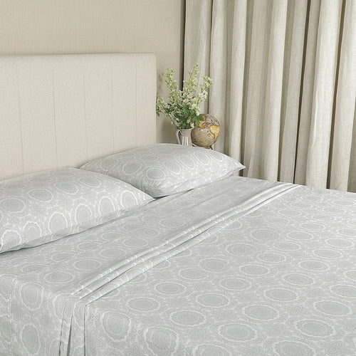 Breathable Luxury 100% Cotton Queen Sheets Set, 4 Piece Bed Sheets Set with HeiQ Fresh, Percale Weave, Hotel Luxury, Ultra Soft Sheets ... - Luxury Bed Sheet Set with Deep Pockets - Default Title