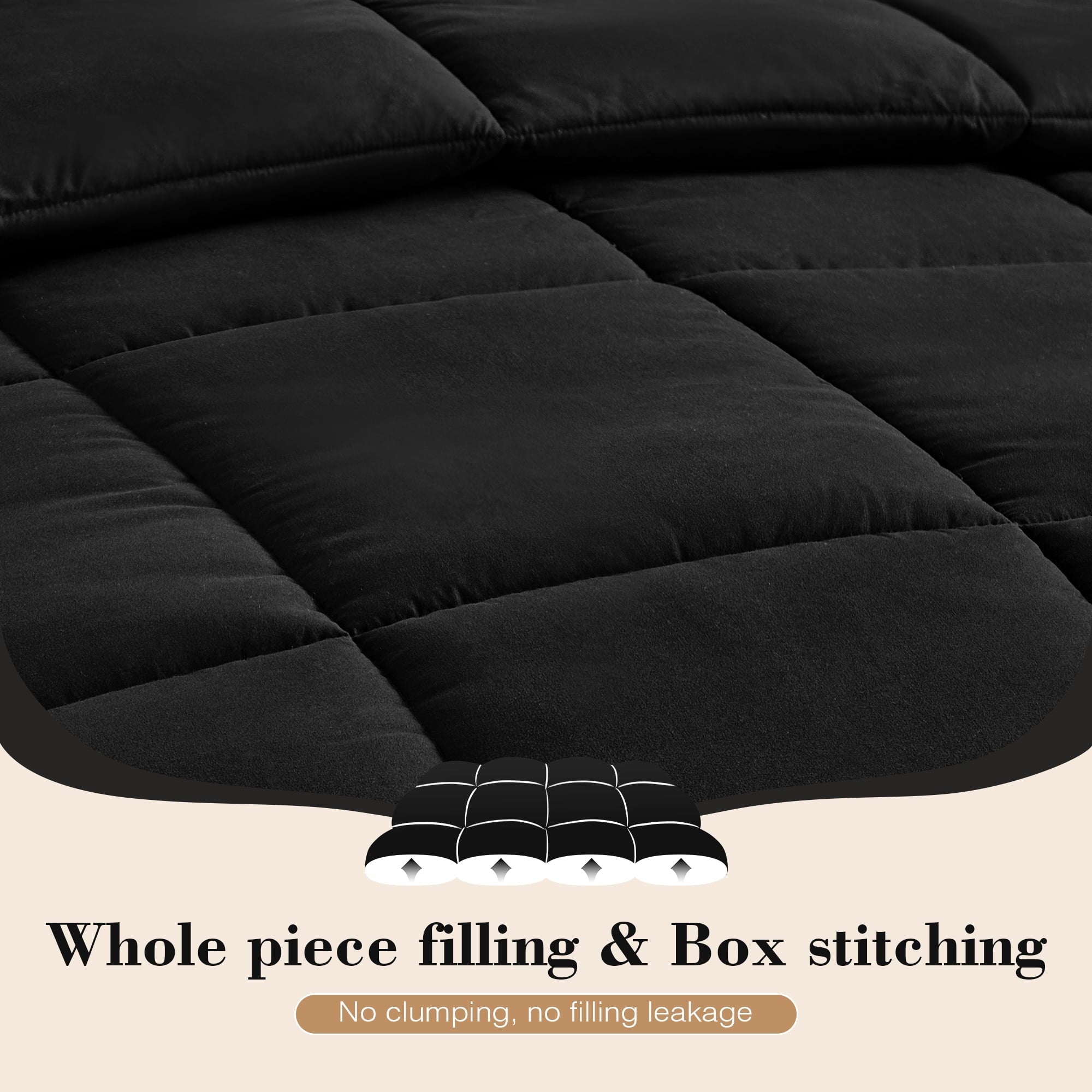 Luxurious Quilted Queen Size Comforter Sets, 3 Piece Soft Quilted Bedding Sets, All-Season Down Alternative Comforter with 2 Pillow Sha... - Hypoallergenic Ultra-Fluffy Quilt for Winter Detail