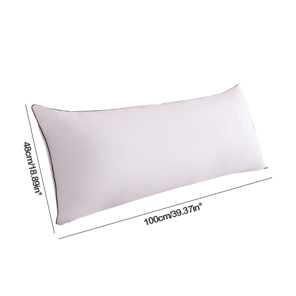 Decorative Plump Long Pillows For Bed King Clearance! 100*48cm White Gentle Support Soybean Pillow, Comfortable Breathable Bed Pillows... - Decorative Throw Pillow Cushion for Sofa & Bed Detail